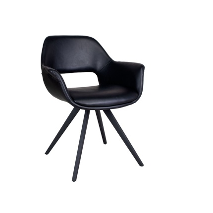 House of Sander Fenja spisebordstol, sort PU